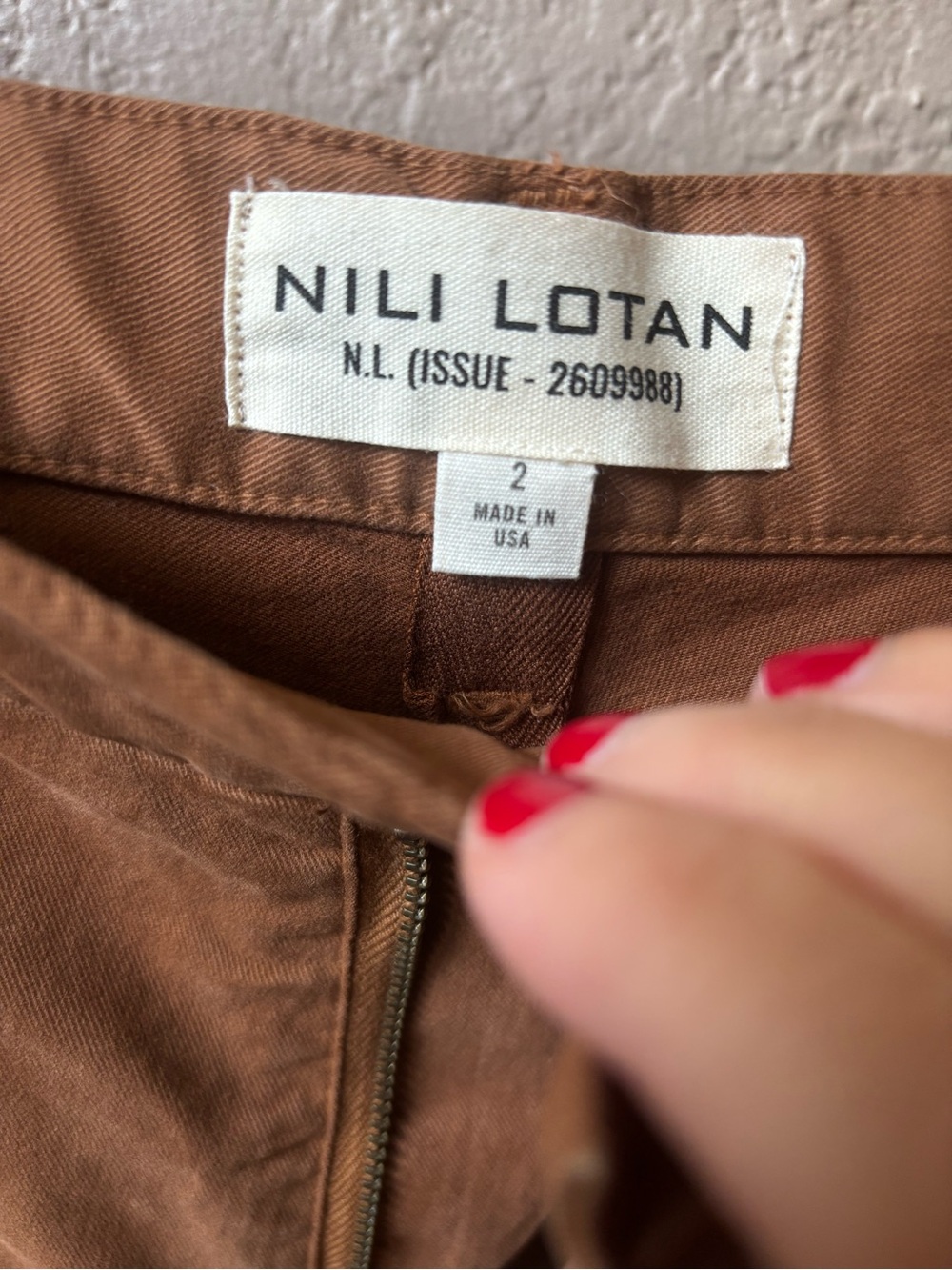Nili Lotan Shon Tawny Pants Size 2 - Picture 2 of 5